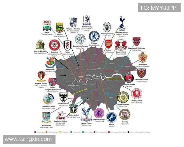 英超球队的所处城市地图分布概览